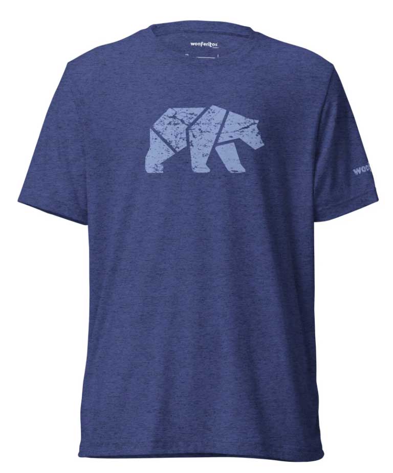 Wooferitos DigiBear Navy Blue Bear Tri-Blend T-Shirt