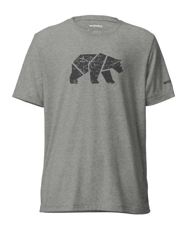 Wooferitos DigiBear Athletic Grey Bear Tri-Blend T-Shirt