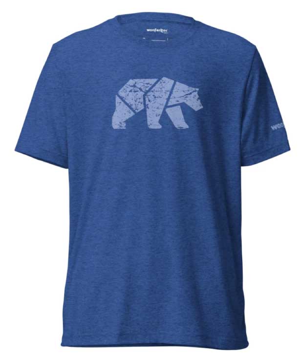 Wooferitos DigiBear True Royal Blue Bear Tri-Blend T-Shirt